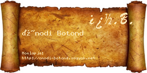 Ónodi Botond névjegykártya