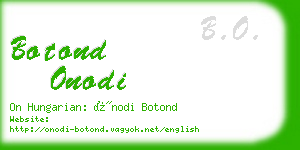 botond onodi business card